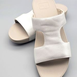 Fit Flop  H-Bar Shimmer Wedge Shoe - Size 10 - NWT